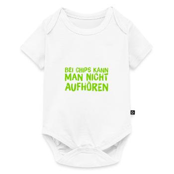 Chips gehen immer - Baby Premium Kurzarmbody - Weiß - Vorne