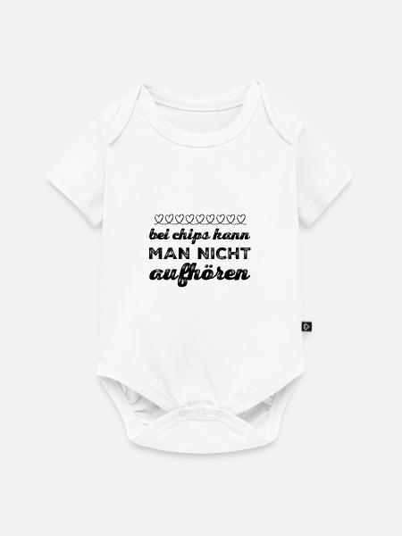 Chips gehen immer - Baby Premium Kurzarmbody - Weiß