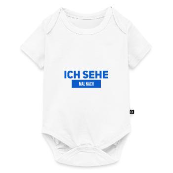 das muss ich mir mal anschauen - Baby Premium Kurzarmbody - Weiß - Vorne