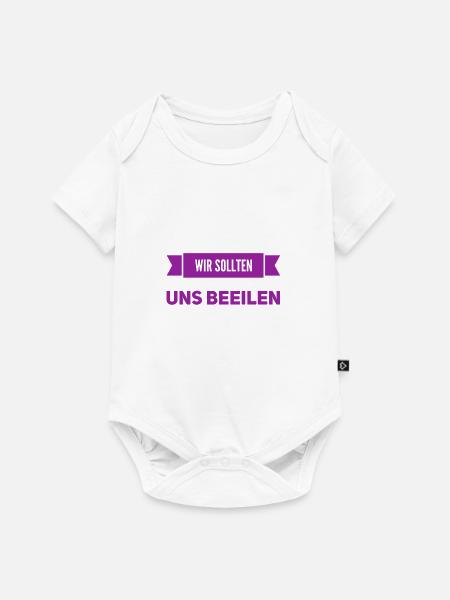 ich mache schnell - Baby Premium Kurzarmbody - Weiß