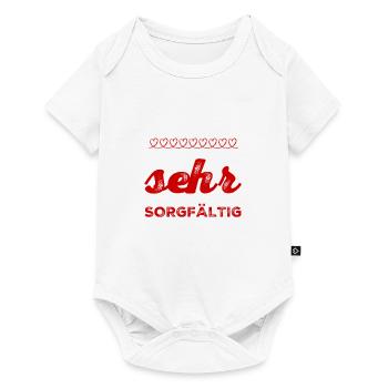 Sorgfalt geht immer - Baby Premium Kurzarmbody - Weiß - Vorne