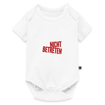 nicht betreten - Baby Premium Kurzarmbody - Weiß - Vorne