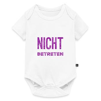 du darfst nicht rein - Baby Premium Kurzarmbody - Weiß - Vorne