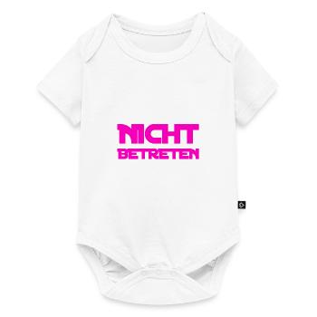 der Zutritt ist nicht gestattet - Baby Premium Kurzarmbody - Weiß - Vorne