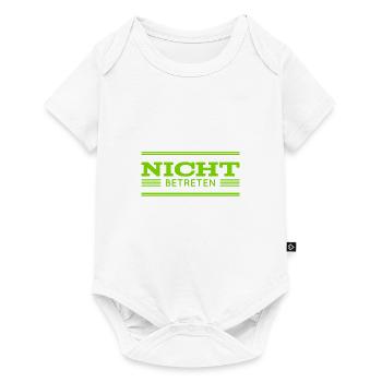 betreten ist nicht erlaubt - Baby Premium Kurzarmbody - Weiß - Vorne