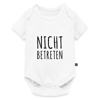 bleib lieber draußen - Baby Premium Kurzarmbody - Weiß - Vorne