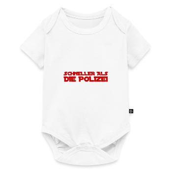schneller als die Polizei - Baby Premium Kurzarmbody - Weiß - Vorne