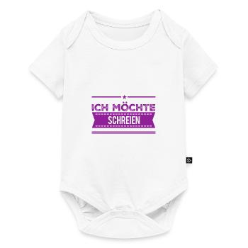schreien wäre toll - Baby Premium Kurzarmbody - Weiß - Vorne