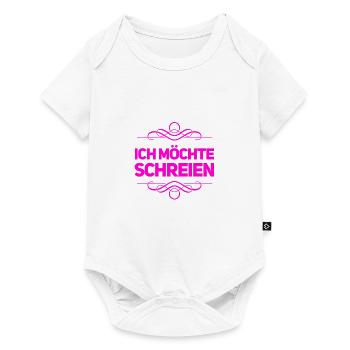 schreien geht immer - Baby Premium Kurzarmbody - Weiß - Vorne