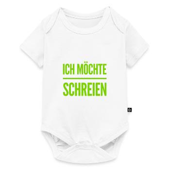 ich habe den Wunsch zu schreien - Baby Premium Kurzarmbody - Weiß - Vorne