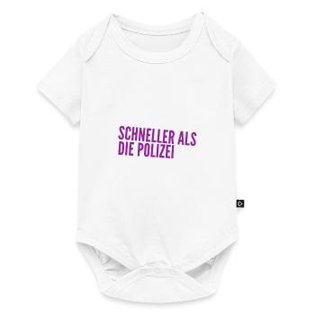 schnell geht immer - Baby Premium Kurzarmbody - Weiß - Vorne