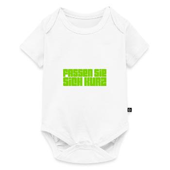 bitte kurz fassen - Baby Premium Kurzarmbody - Weiß - Vorne