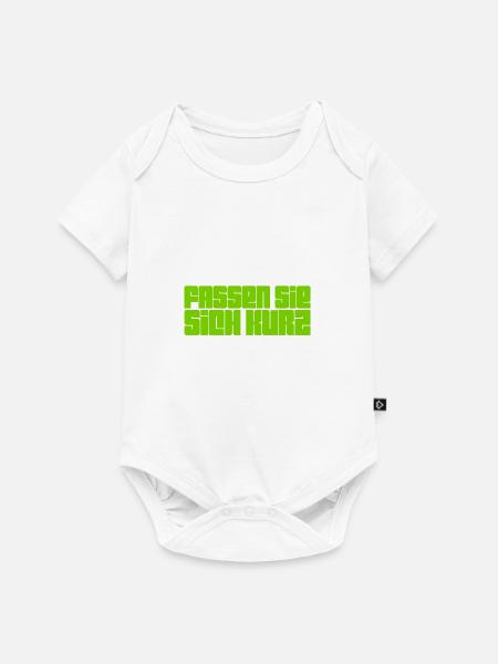 bitte kurz fassen - Baby Premium Kurzarmbody - Weiß