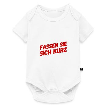 weniger ist mehr - Baby Premium Kurzarmbody - Weiß - Vorne