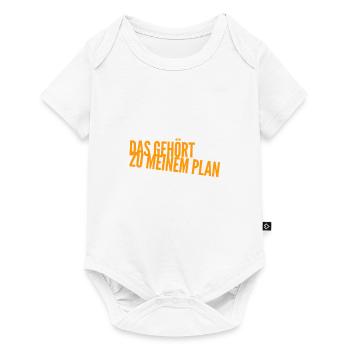 alles Teil des Plans - Baby Premium Kurzarmbody - Weiß - Vorne