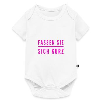 bitte kurz fassen - Baby Premium Kurzarmbody - Weiß - Vorne