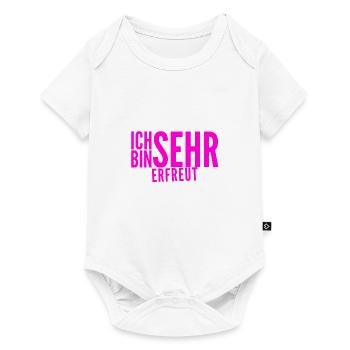 hocherfreut - Baby Premium Kurzarmbody - Weiß - Vorne