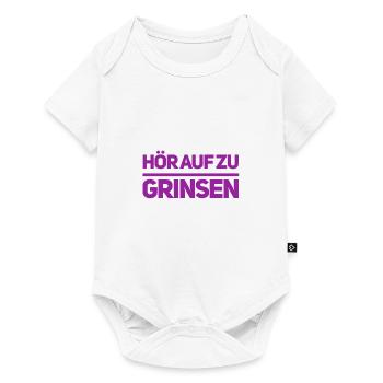 stop das grinsen - Baby Premium Kurzarmbody - Weiß - Vorne