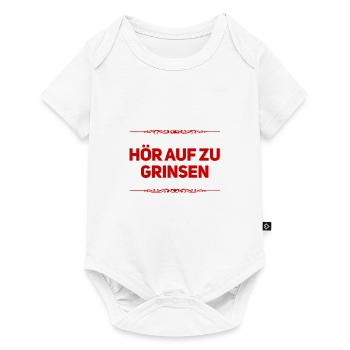 dein grinsen nervt - Baby Premium Kurzarmbody - Weiß - Vorne