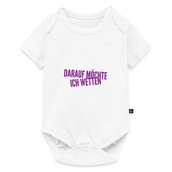 darauf möchte ich wetten - Baby Premium Kurzarmbody - Weiß - Vorne