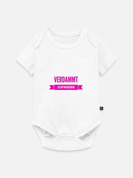 verdammt zufrieden - Baby Premium Kurzarmbody - Weiß