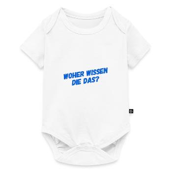 wie können die das wissen? - Baby Premium Kurzarmbody - Weiß - Vorne