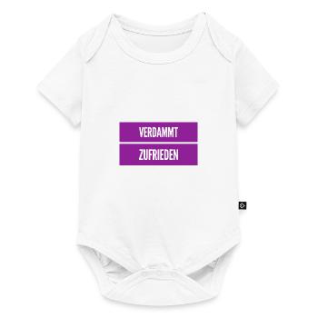 ich führe ein zufriedenes Leben - Baby Premium Kurzarmbody - Weiß - Vorne