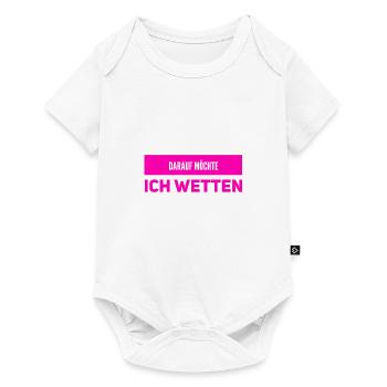 wetten geht immer - Baby Premium Kurzarmbody - Weiß - Vorne