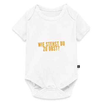 Was denkst du über Obst? - Baby Premium Kurzarmbody - Weiß - Vorne