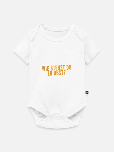 Was denkst du über Obst? - Baby Premium Kurzarmbody - Weiß