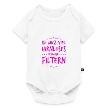 hirnloses Gebrabbel - Baby Premium Kurzarmbody - Weiß - Vorne