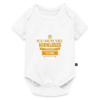 filtern hilft - Baby Premium Kurzarmbody - Weiß - Vorne