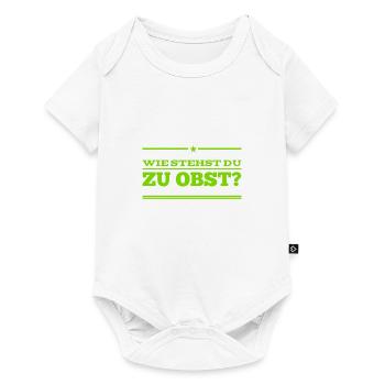 magst Du Obst - Baby Premium Kurzarmbody - Weiß - Vorne