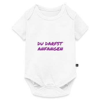 du darfst starten - Baby Premium Kurzarmbody - Weiß - Vorne