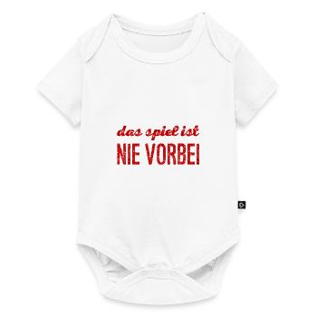 das Spiel geht weiter - Baby Premium Kurzarmbody - Weiß - Vorne