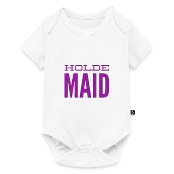vor dir steht eine holde Maid - Baby Premium Kurzarmbody - Weiß - Vorne