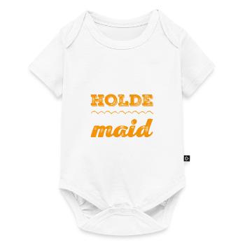 vor dir steht eine holde Maid - Baby Premium Kurzarmbody - Weiß - Vorne
