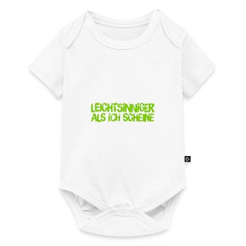den Preis bezahlen - Baby Premium Kurzarmbody - Weiß - Vorne