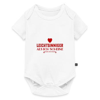 leichtsinniger geht immer - Baby Premium Kurzarmbody - Weiß - Vorne