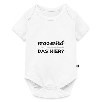 was wird das hier? - Baby Premium Kurzarmbody - Weiß - Vorne