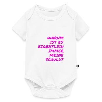 warum ist es eigentlich immer meine Schuld? - Baby Premium Kurzarmbody - Weiß - Vorne
