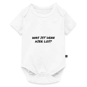 was ist denn hier los? - Baby Premium Kurzarmbody - Weiß - Vorne