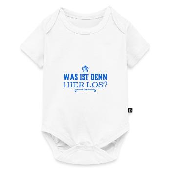 was geht hier ab? - Baby Premium Kurzarmbody - Weiß - Vorne