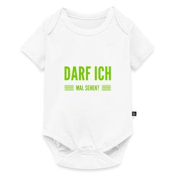 lass mal sehen - Baby Premium Kurzarmbody - Weiß - Vorne