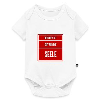 beichten tut mir gut - Baby Premium Kurzarmbody - Weiß - Vorne