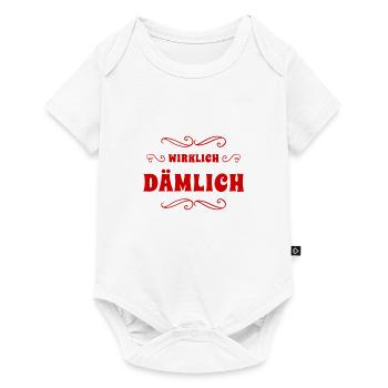 das ist wirklich dämmlich - Baby Premium Kurzarmbody - Weiß - Vorne