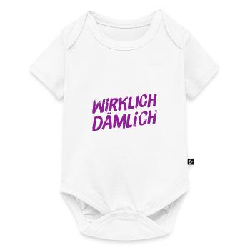 richtig dämlich - Baby Premium Kurzarmbody - Weiß - Vorne