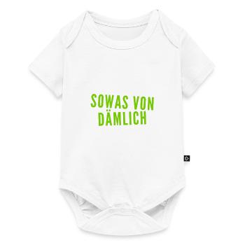 voll dumm - Baby Premium Kurzarmbody - Weiß - Vorne