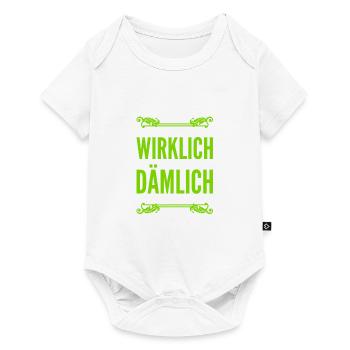voll dämlich - Baby Premium Kurzarmbody - Weiß - Vorne