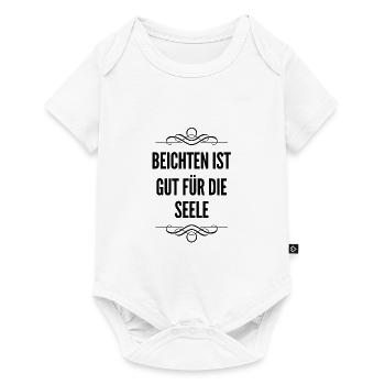 beichten ist gut für die Seele - Baby Premium Kurzarmbody - Weiß - Vorne